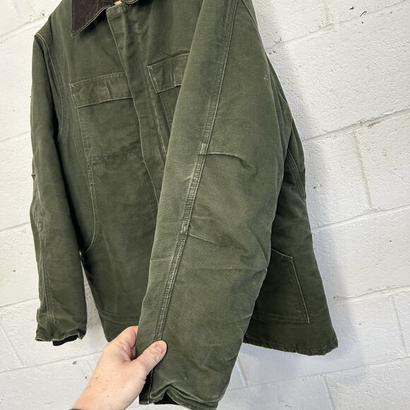 Vintage Carhartt Quilted Artic Duck Jacket “Green” CQ184 - Picture 7 of 13
